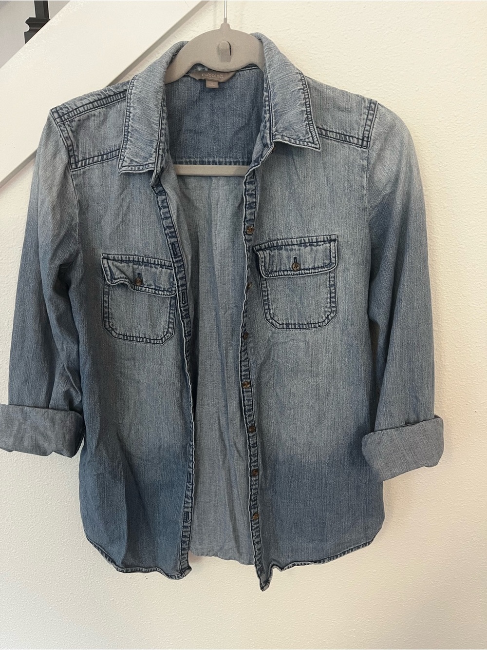 Rubbish Light Blue Denim Shirt